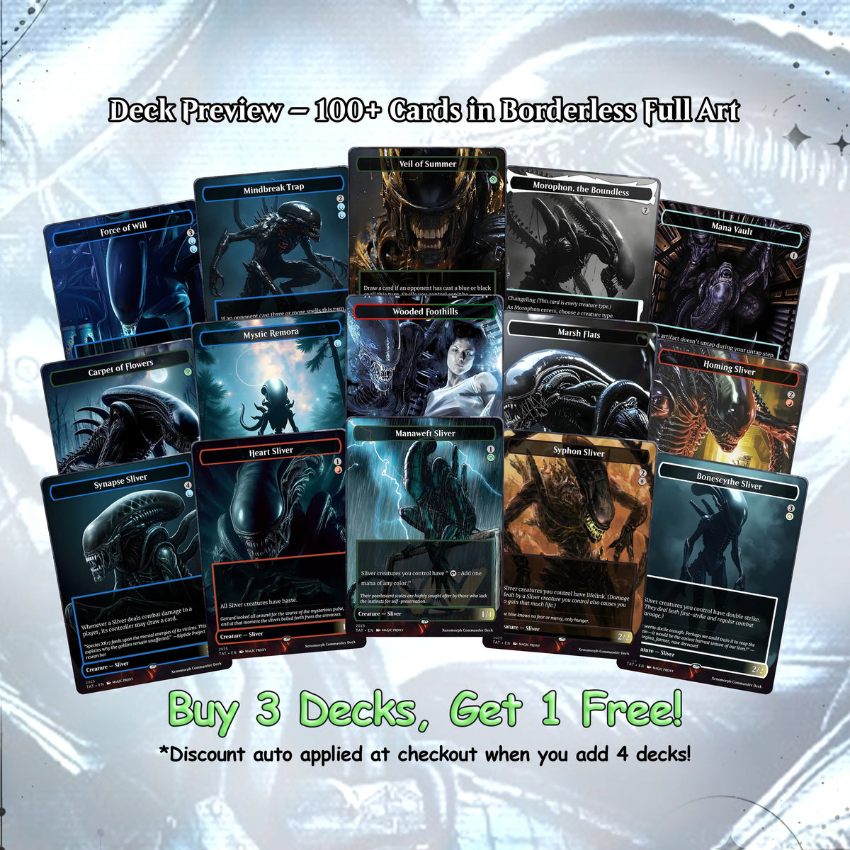 Alien Commander cEDH Deck - Alien Commander Magic Commander - CardHaven Deck with 170+ Unique Cards - Custom Cards MTG