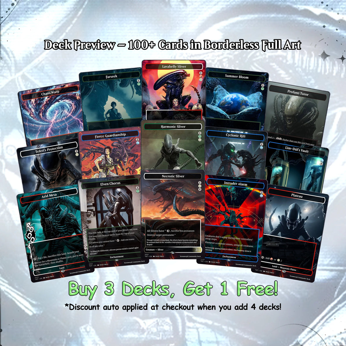 Alien Commander cEDH Deck - Alien Commander Magic Commander - CardHaven Deck with 170+ Unique Cards - Custom Cards MTG