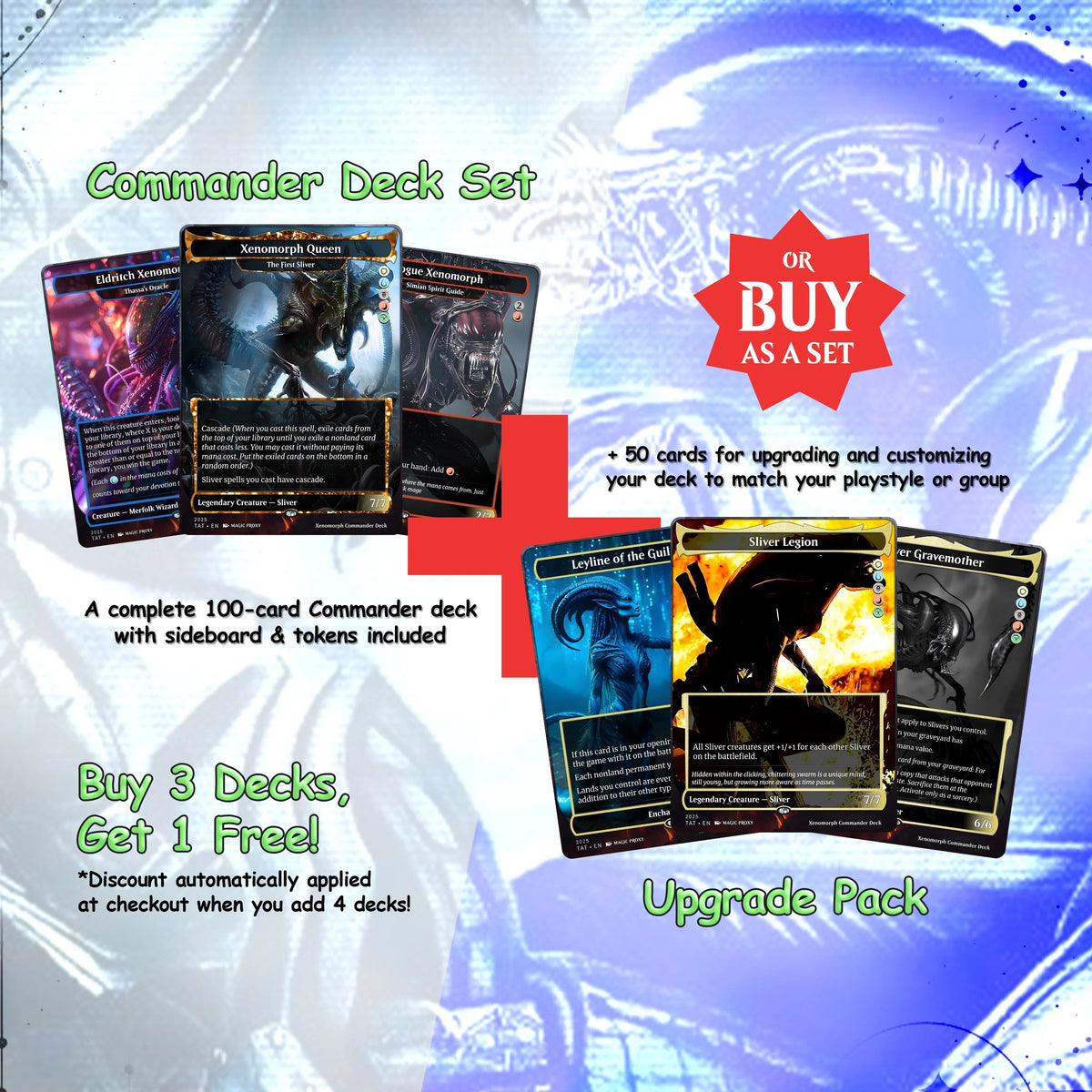 Alien Commander cEDH Deck - Alien Commander Magic Commander - CardHaven Deck with 170+ Unique Cards - Custom Cards MTG