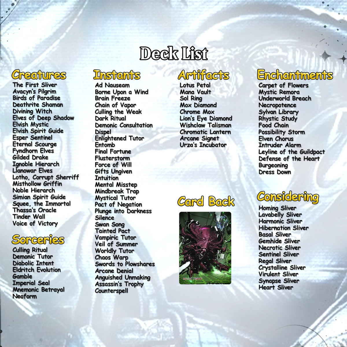 Alien Commander cEDH Deck - Alien Commander Magic Commander - CardHaven Deck with 170+ Unique Cards - Custom Cards MTG