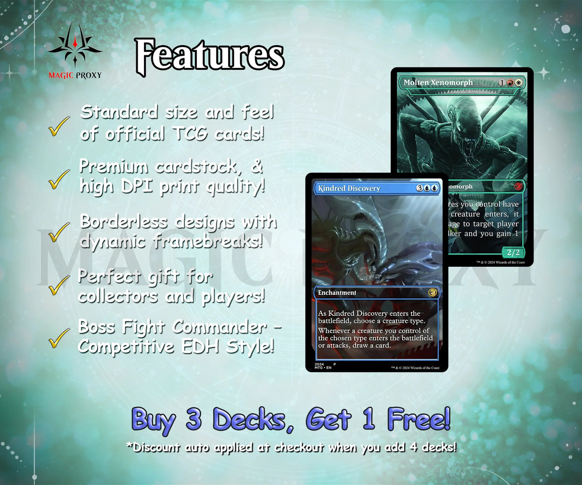 Alien Commander cEDH Deck - Alien Commander Magic Commander - CardHaven Deck with 170+ Unique Cards - Custom Cards MTG