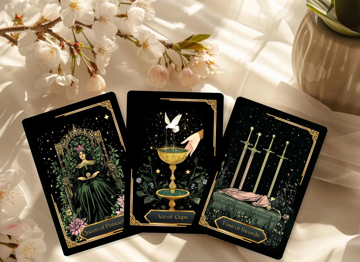 Arcane Moon Tarot Deck, Tarot Card Deck, Tarot Deck with Guidebook, 78 Card Tarot Cards, Custom Tarot Deck