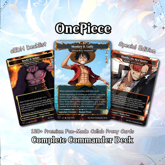 Complete Anime Pirate Tribal Deck, Custom Gift EDH Deck, Custom A.n.i.m.e O.P Pirate Deck, Treasure Tokens, A.d.m.i.r.a.
