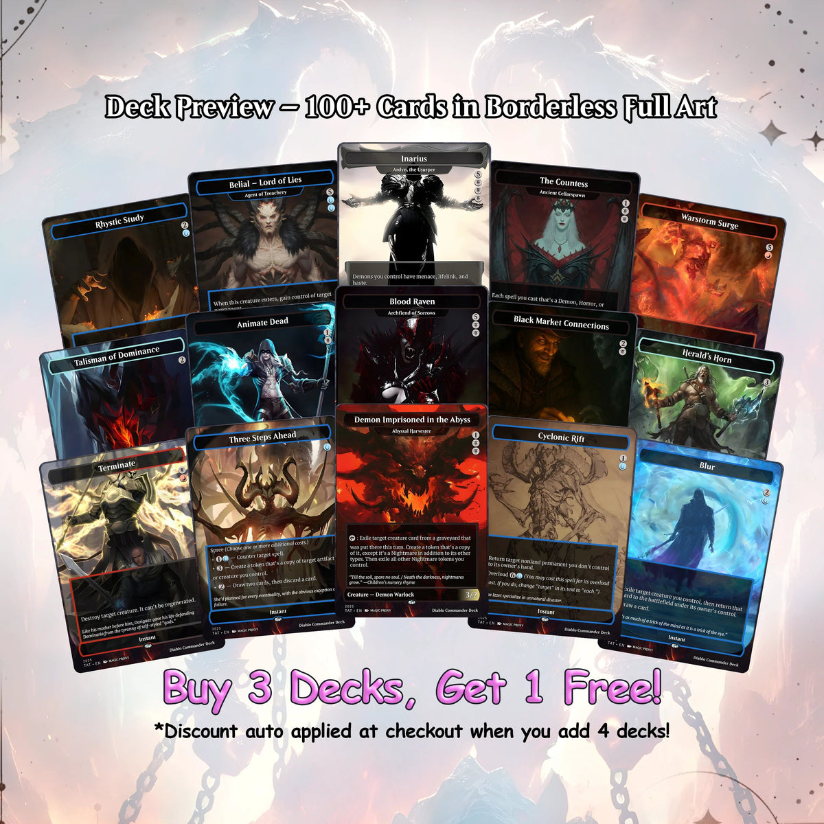Diablo Commander cEDH Deck - Diablo Commander Magic Commander - CardHaven Deck with 170+ Unique Cards - Custom Cards M
