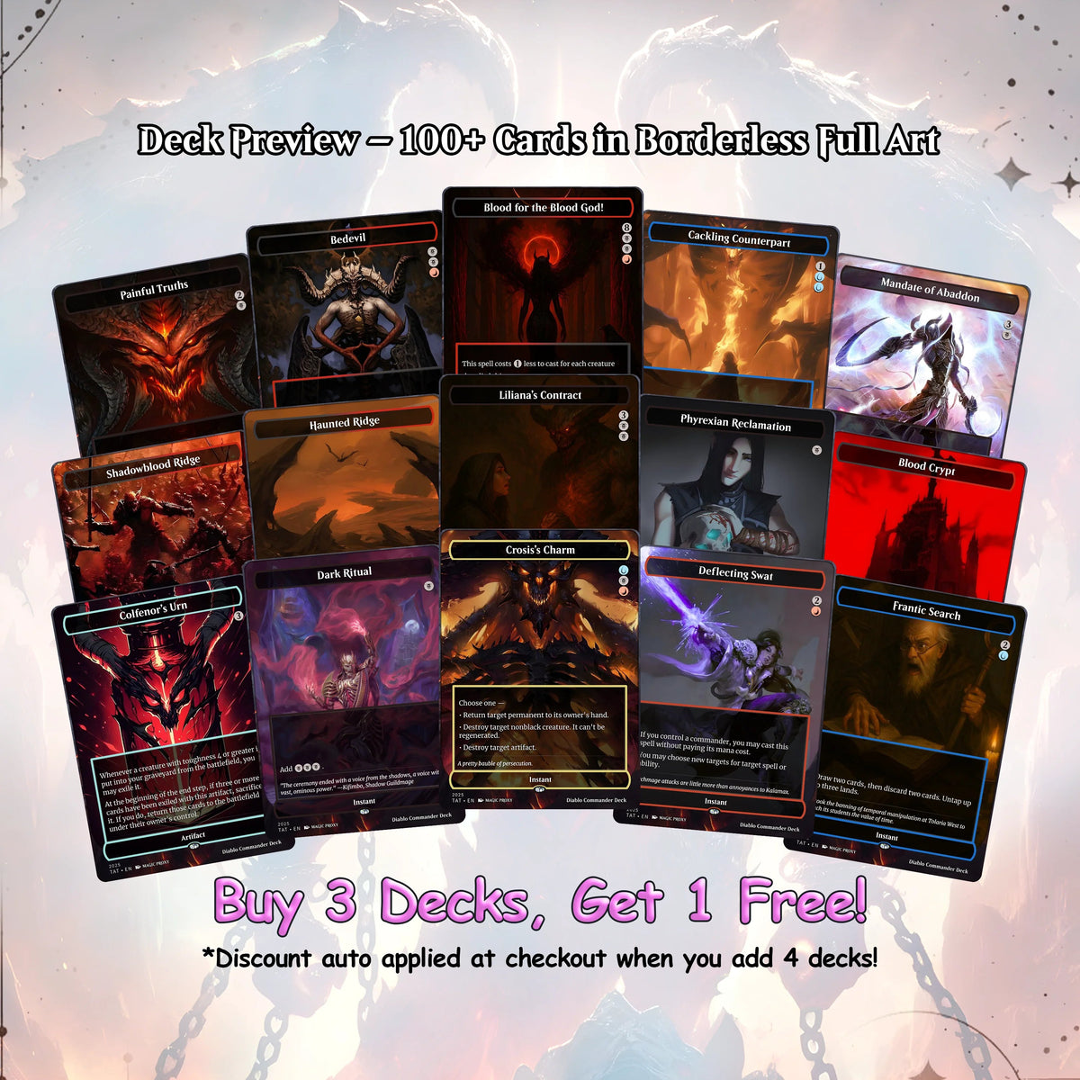 Diablo Commander cEDH Deck - Diablo Commander Magic Commander - CardHaven Deck with 170+ Unique Cards - Custom Cards M