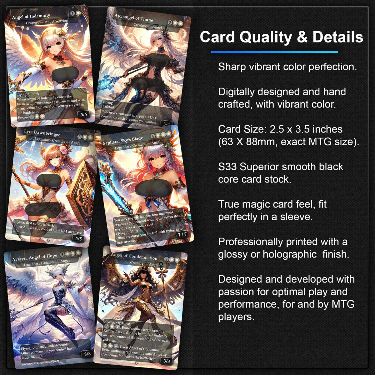 Giada Angel Anime Style Waifu Tribal Commander Deck Special Edition Custom Proxy Deck Art For EDH High Quality Cards 108