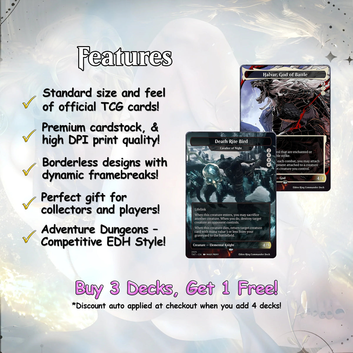 Elden Ring Commander cEDH Deck - Elden Ring Commander Magic Commander - CardHaven Deck with 160+ Unique Cards - Custom