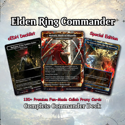Elden Ring Commander Deck • Elden Ring  Mtg Proxy Deck • Mtg Commander Deck • Custom MTG card • Sidar Jabari of Zhalfir 