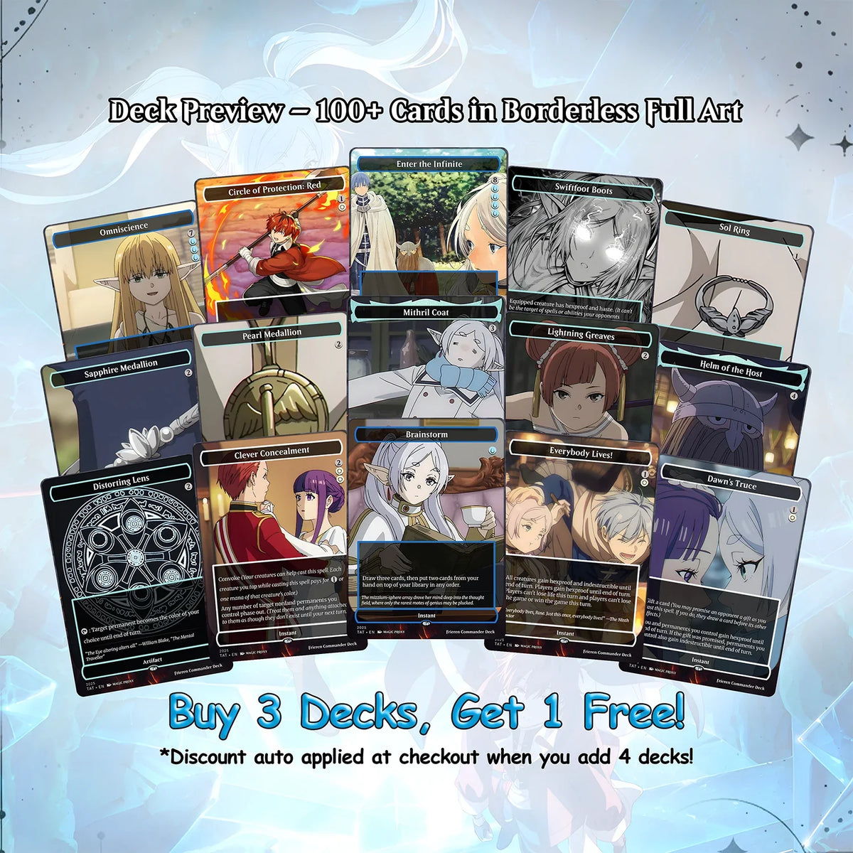 Frieren the Slayer Theme / Absolute Virtue Commander Deck / Premium Paper Proxy Deck / 100 cards + tokens / Pillowfort T