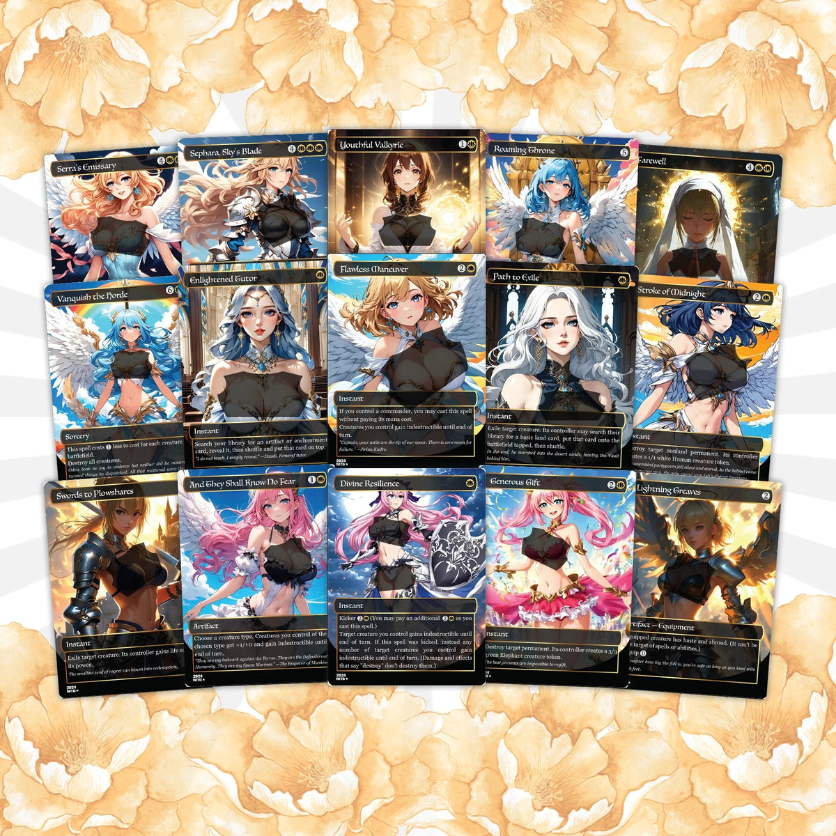 Giada Angels Anime Waifu Commander Deck Custom Proxy Giada Angels English High Quality Cards