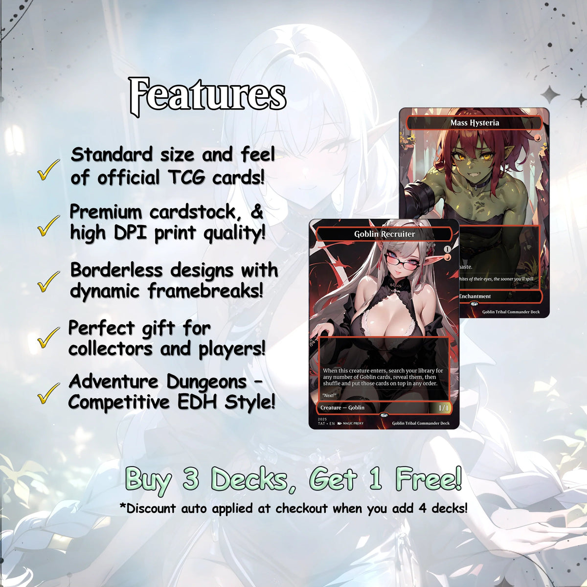 Goblin Tribal Commander Deck Krenko Mob Boss Complete EDH Deck Proxy Deck