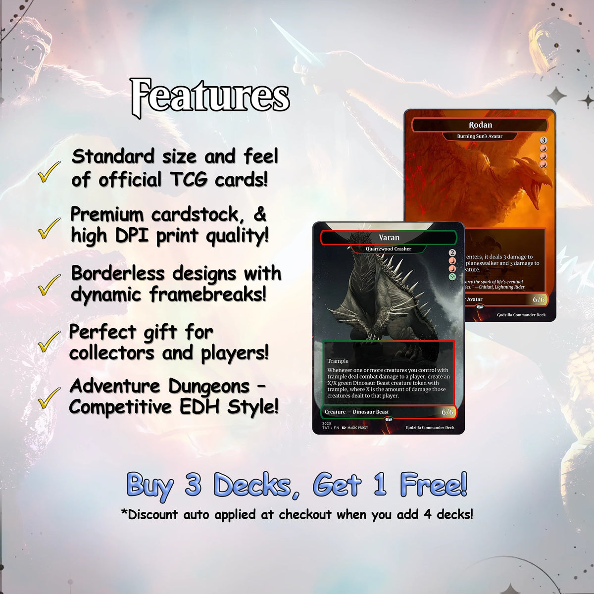Godzilla Commander cEDH Deck - Godzilla  Commander Magic Commander - CardHaven Deck with 170+ Unique Cards - Custom Ca