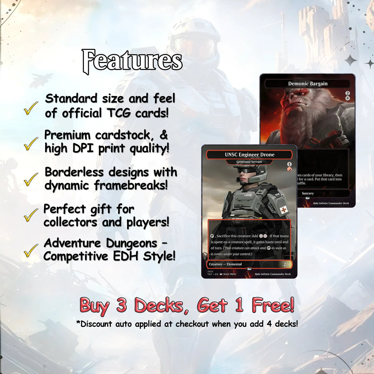 Halo Infinite Commander cEDH Deck - Halo Infinite Commander Magic Commander - CardHaven Deck with 170+ Unique Cards - 