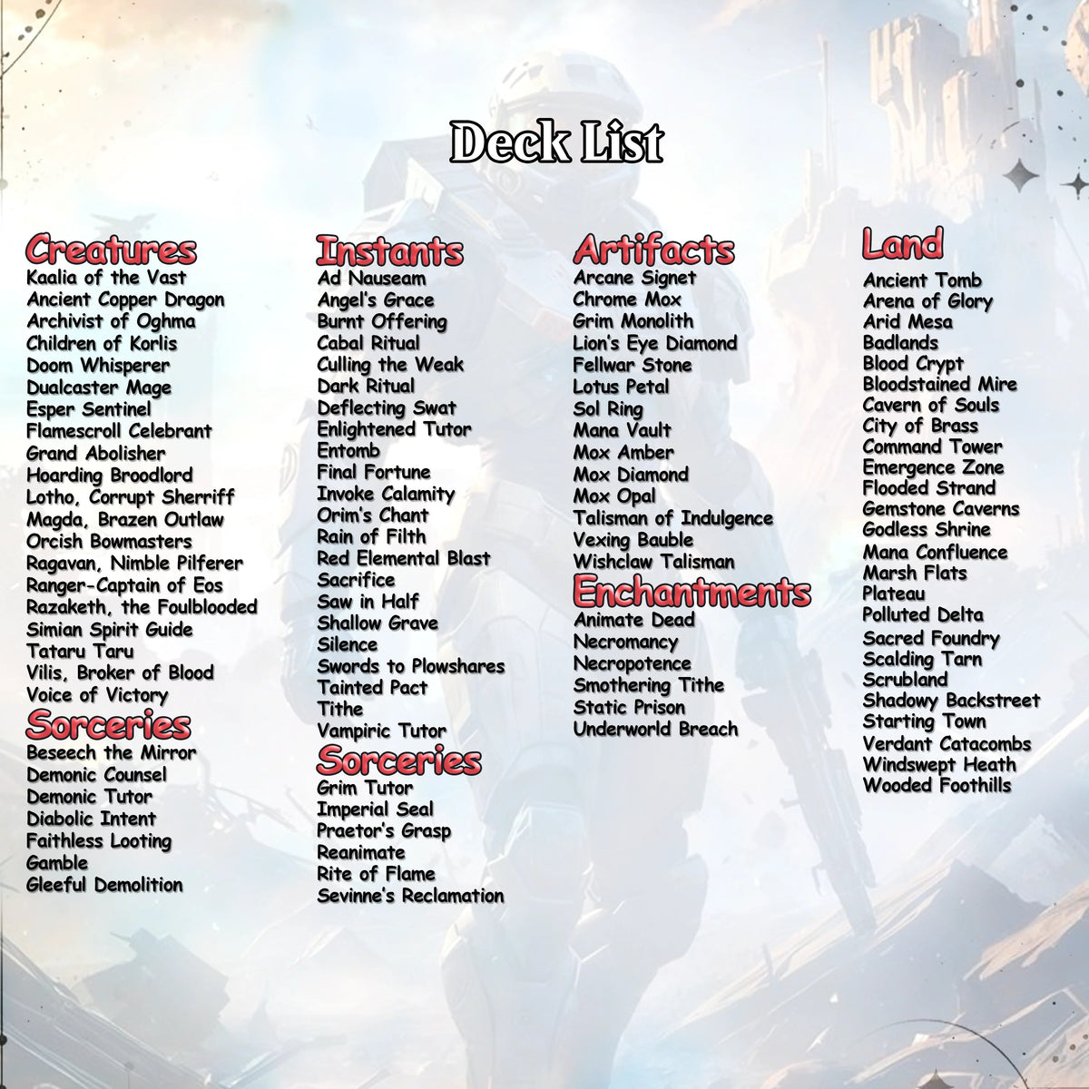 Halo Infinite Commander cEDH Deck - Halo Infinite Commander Magic Commander - CardHaven Deck with 170+ Unique Cards - 