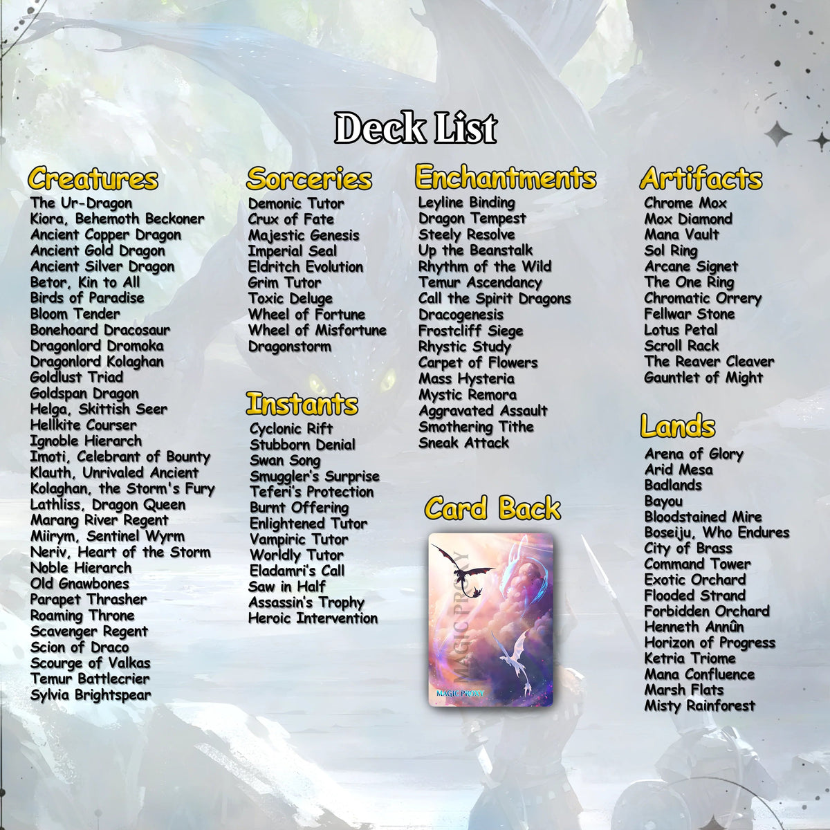 How to Train Your Dragon Commander cEDH Deck - How to Train Your Dragon Commander Magic Commander - CardHaven Deck wit