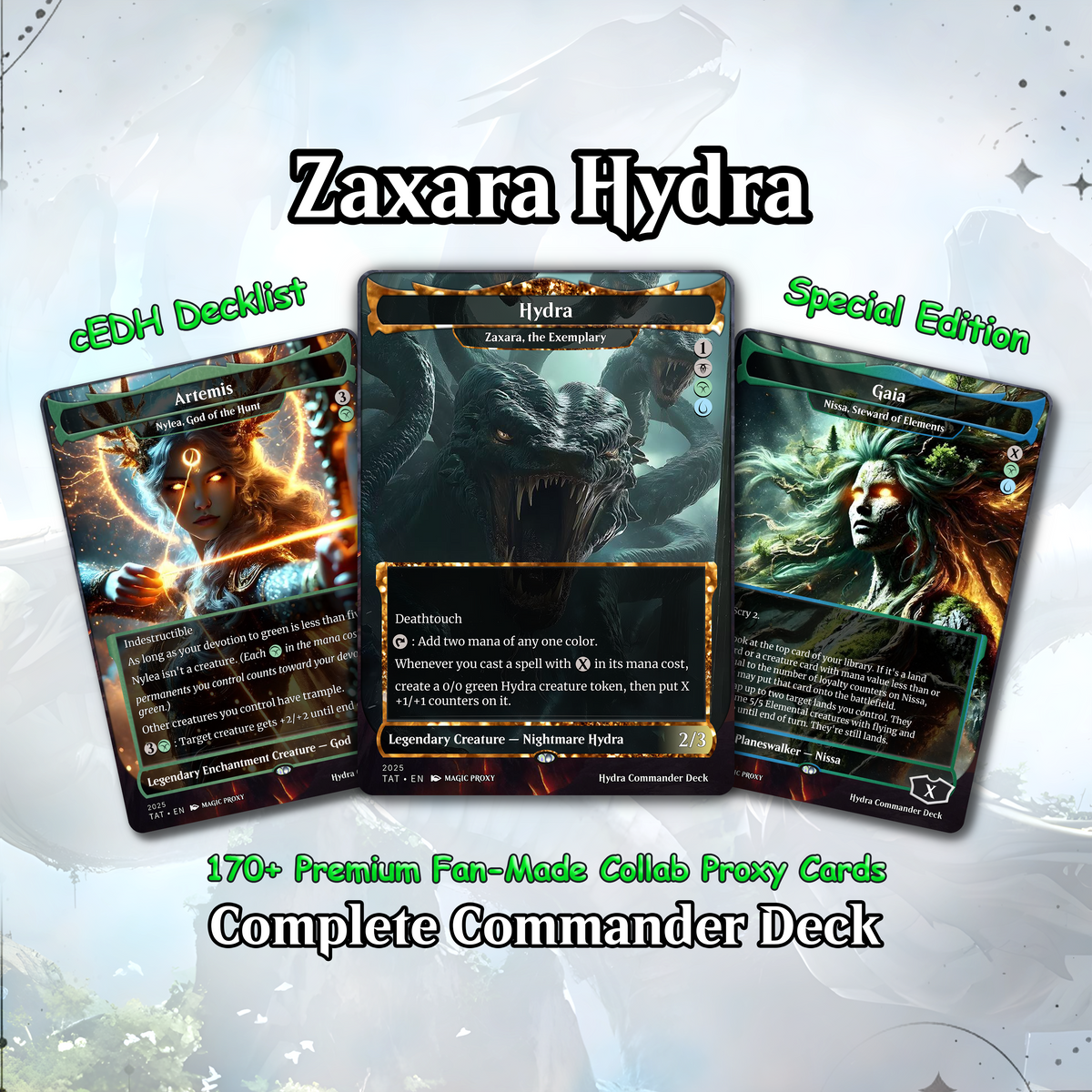 Hydra Commander cEDH Deck - Hydra Commander Magic Commander - CardHaven Deck with 170+ Unique Cards - Custom Cards MTG