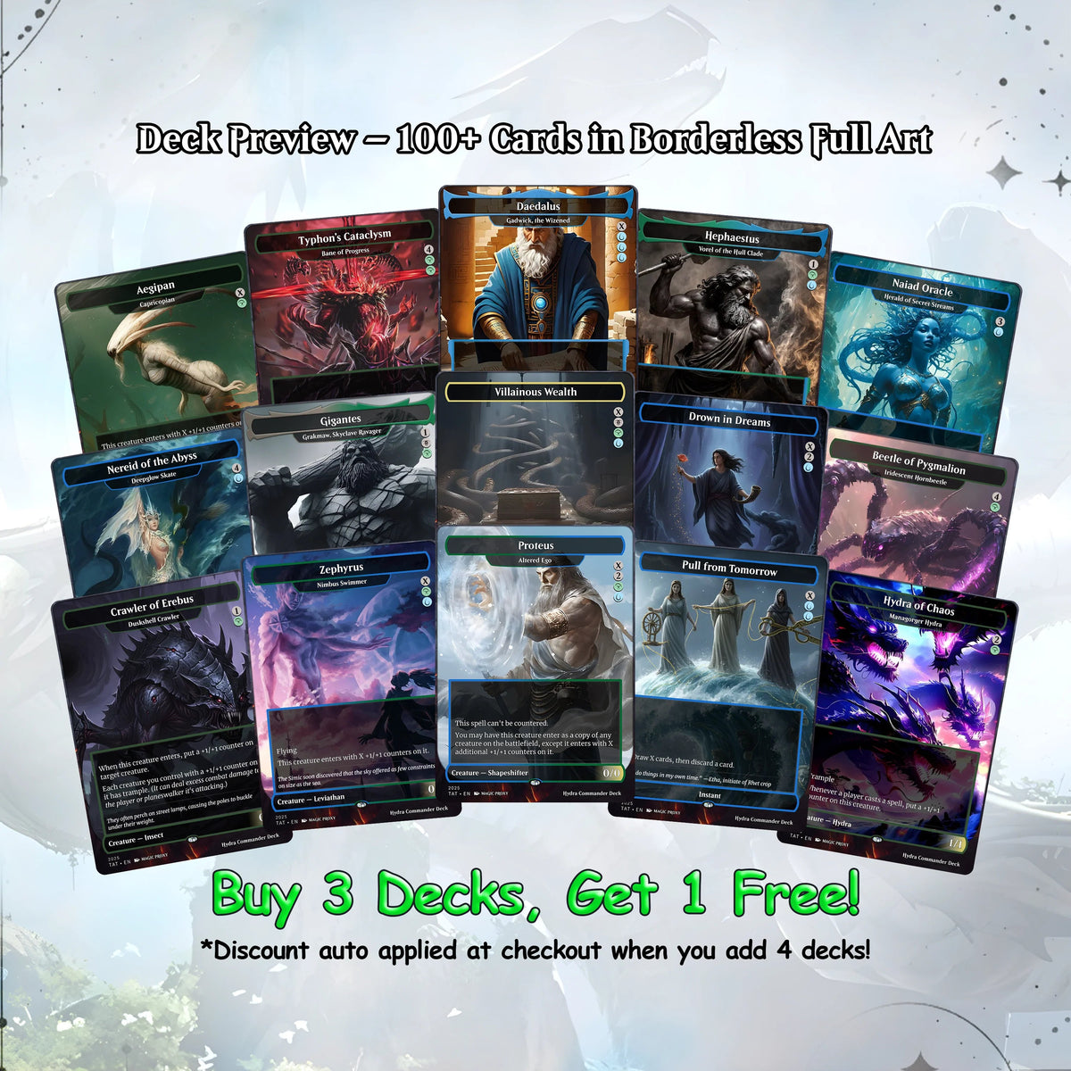 Hydra Commander cEDH Deck - Hydra Commander Magic Commander - CardHaven Deck with 170+ Unique Cards - Custom Cards MTG
