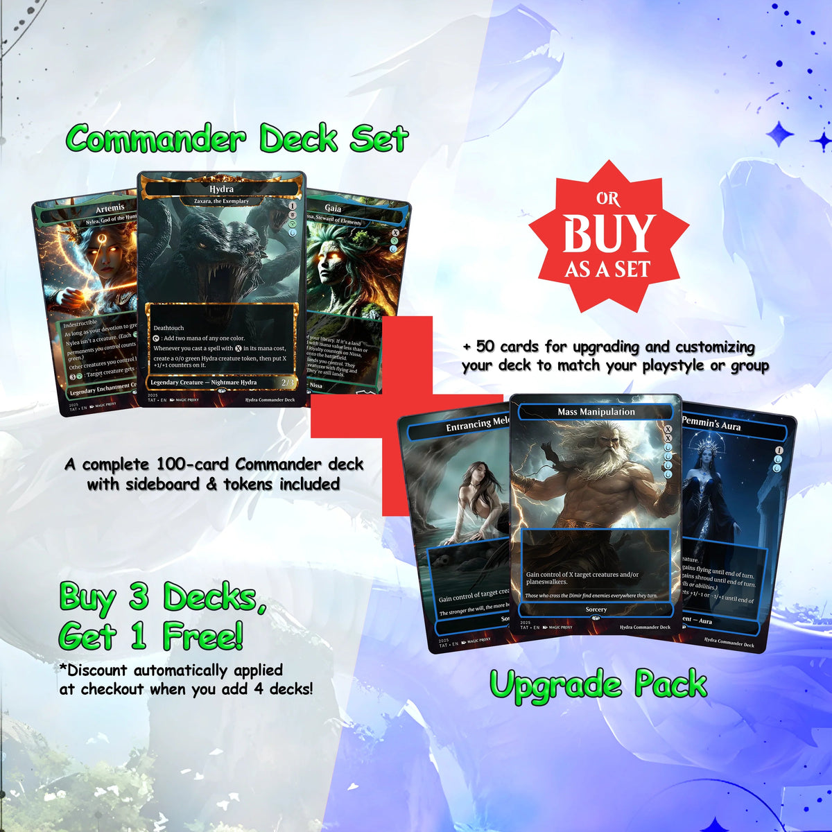 Hydra Commander cEDH Deck - Hydra Commander Magic Commander - CardHaven Deck with 170+ Unique Cards - Custom Cards MTG