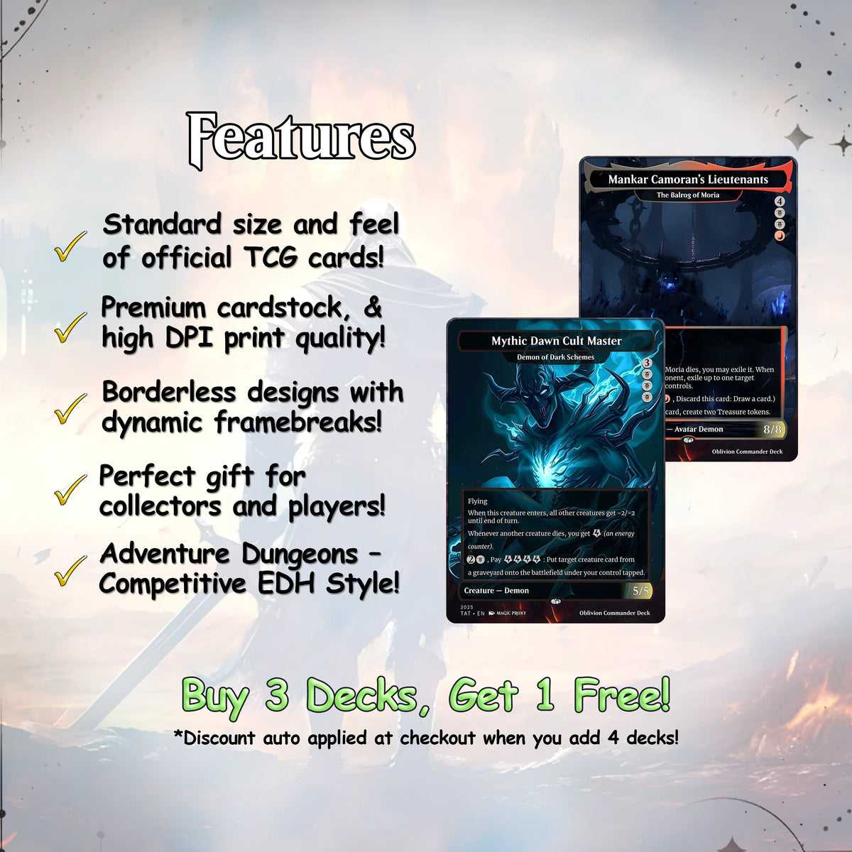 Oblivion Commander cEDH Deck - Oblivion Commander Magic Commander - CardHaven Deck with 150+ Unique Cards - Custom Car