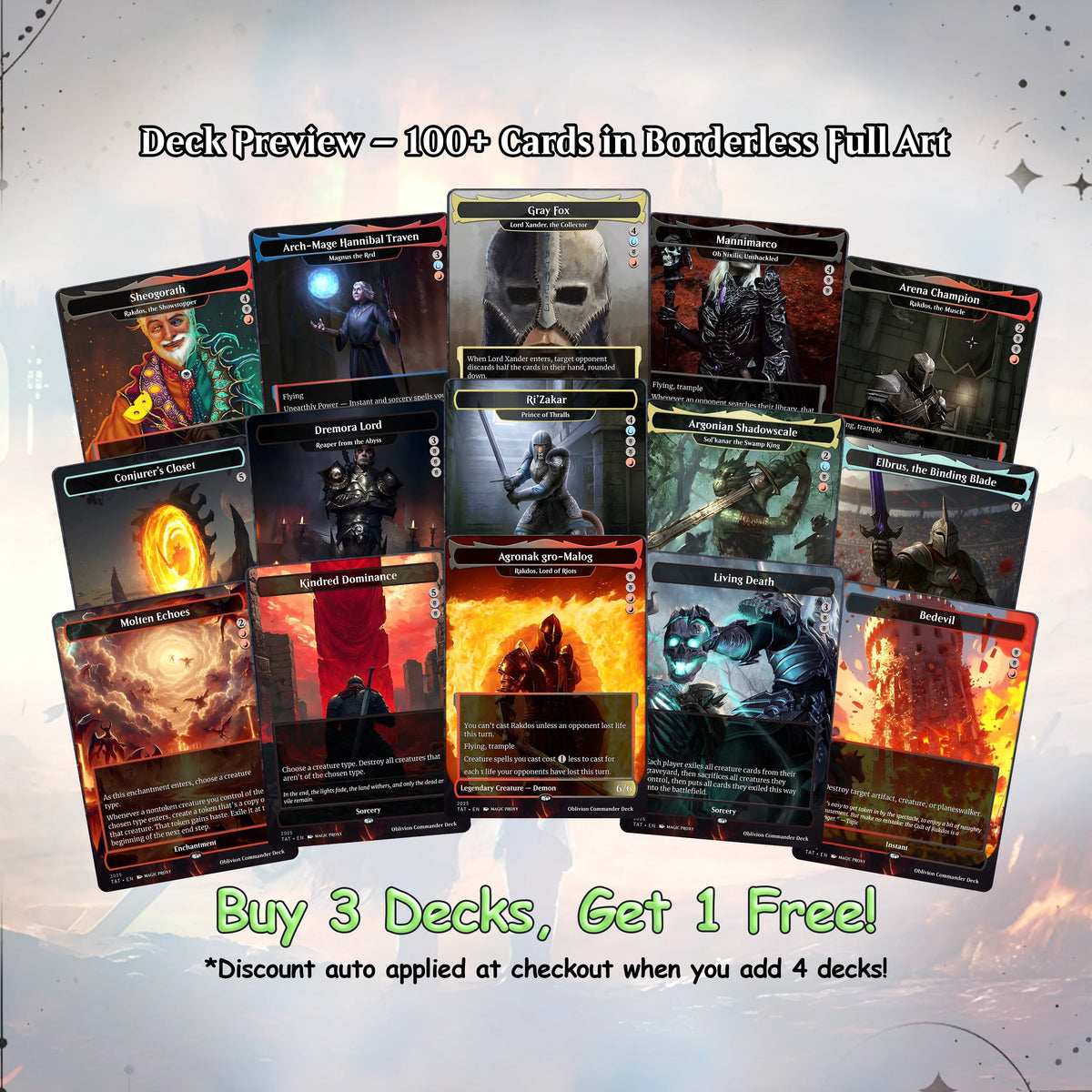 Oblivion Commander cEDH Deck - Oblivion Commander Magic Commander - CardHaven Deck with 150+ Unique Cards - Custom Car
