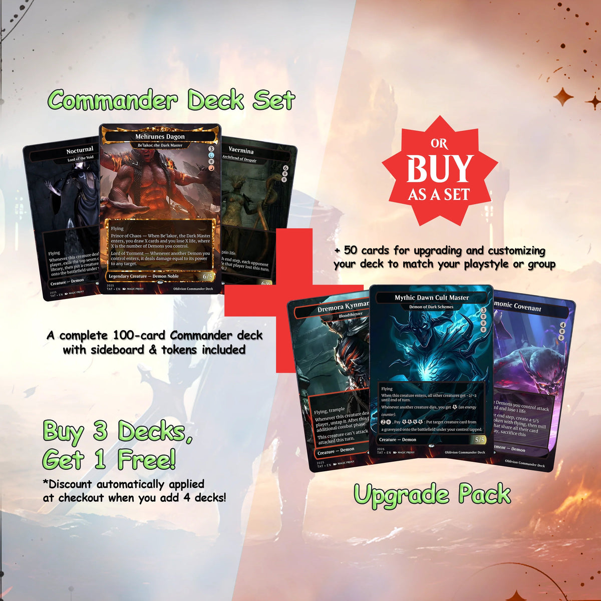 Oblivion Commander cEDH Deck - Oblivion Commander Magic Commander - CardHaven Deck with 150+ Unique Cards - Custom Car