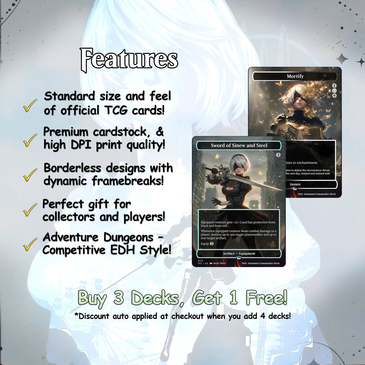 Neir: Automata Commander cEDH Deck - Fate - Grand Oder Commander Magic Commander - CardHaven Deck with 160+ Unique Car