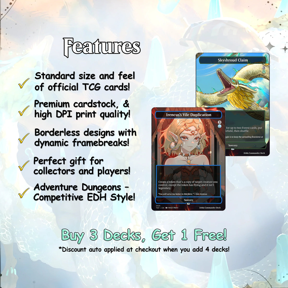 Saviors of Hyrule – 100 Card Zelda Themed Commander | Custom MTG Proxy EDH