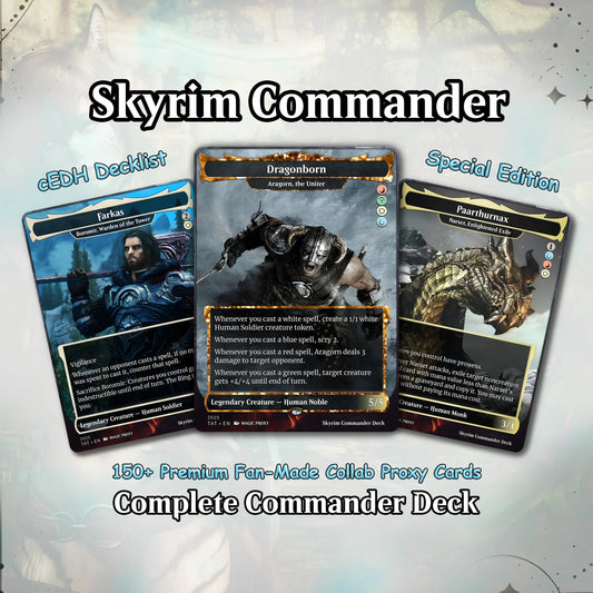 Skyrim Themed cEDH Deck - Skyrim Themed Magic Commander - CardHaven Deck with 160+ Unique Cards - Custom Cards MTG Pro