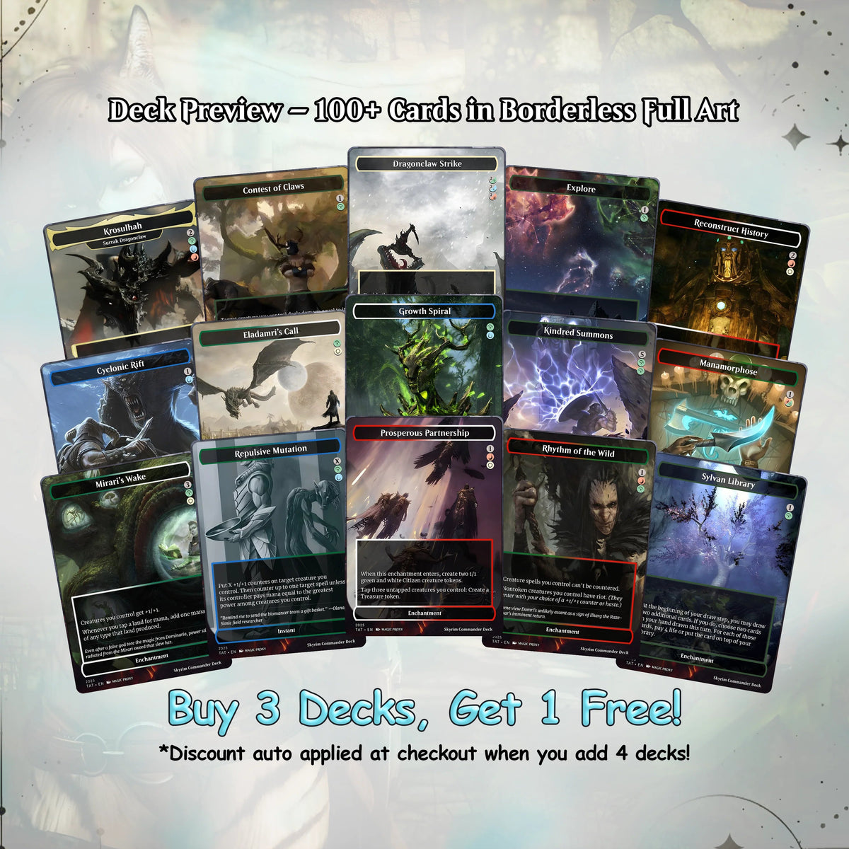 Skyrim Themed cEDH Deck - Skyrim Themed Magic Commander - CardHaven Deck with 160+ Unique Cards - Custom Cards MTG Pro