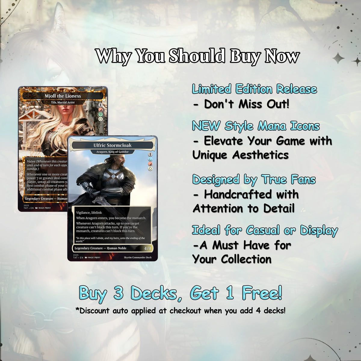 Skyrim Themed cEDH Deck - Skyrim Themed Magic Commander - CardHaven Deck with 160+ Unique Cards - Custom Cards MTG Pro