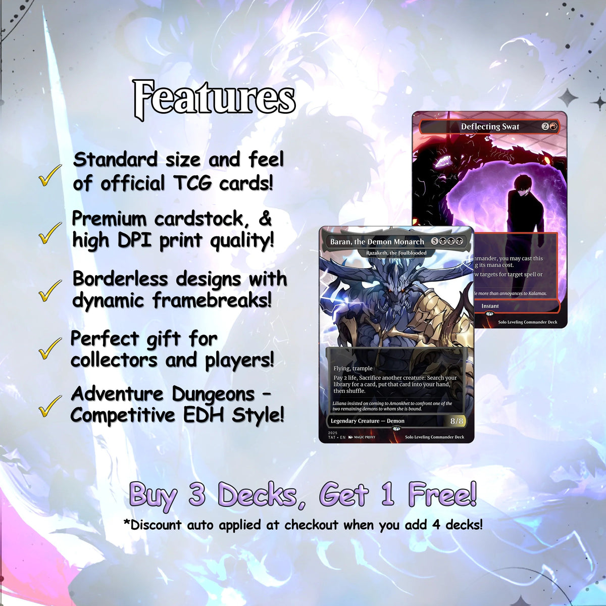 Solo Leveling cEDH Deck - Solo Leveling Magic Commander - CardHaven Deck with 160+ Unique Cards - Custom Cards MTG Pro