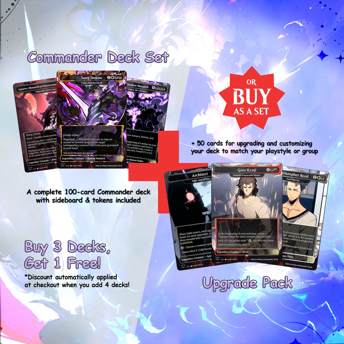 Solo Leveling cEDH Deck - Solo Leveling Magic Commander - CardHaven Deck with 160+ Unique Cards - Custom Cards MTG Pro