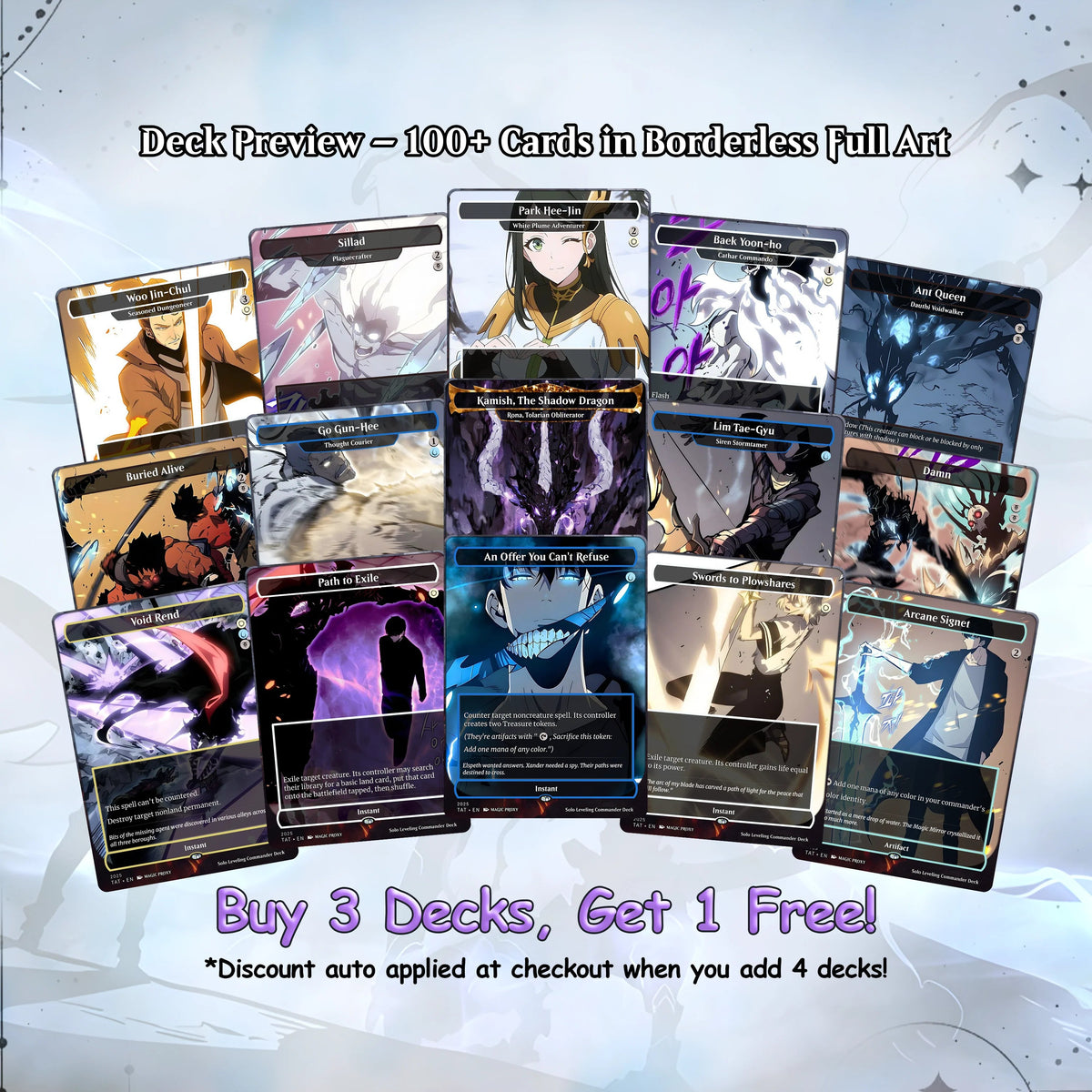 Solo Leveling cEDH Deck - Solo Leveling Magic Commander - CardHaven Deck with 170+ Unique Cards - Custom Cards MTG Pro