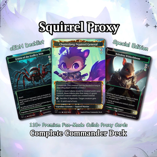 Squirrel Proxy Deck Chatterfang Combo 100 Cards + Sideboard + Tokens | Premium Quality Custom MTG Proxies for EDH Comman