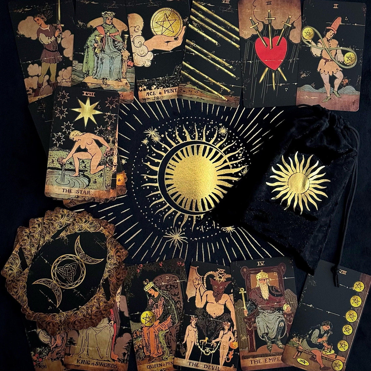 Tarot Cards, 78 Tarot Deck, Original Tarot Cards for Beginners and Experts with Guide Book and Gift Bag, Fortune Telling