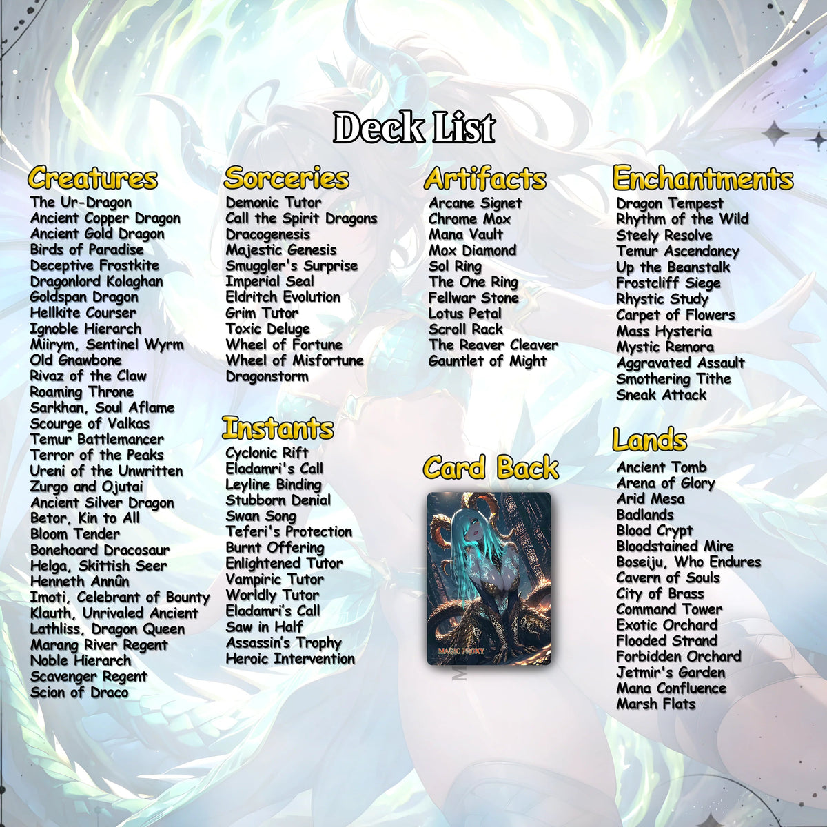 The Ur Dragon Commander cEDH Deck - The Ur Dragon Commander Magic Commander - CardHaven Deck with 150+ Unique Cards - 