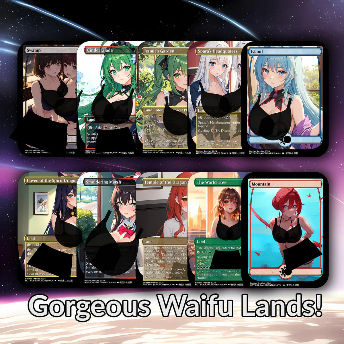 The Ur-Dragon Anime Waifu Proxy Custom Card TCG Foil/NonFoil Mature Gorgeous Anime Art For EDH Commander Gift For Him/He