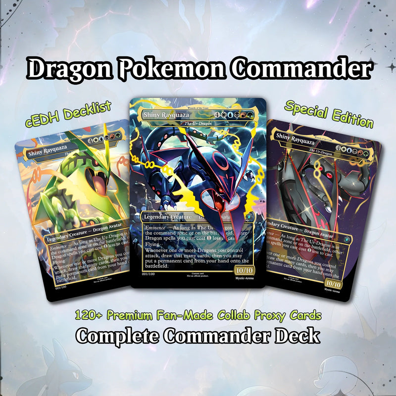 The Ur-Dragon Commander Deck – Custom Proxy EDH Deck | Dragon Tribal Full Art MTG Style Playtest Set