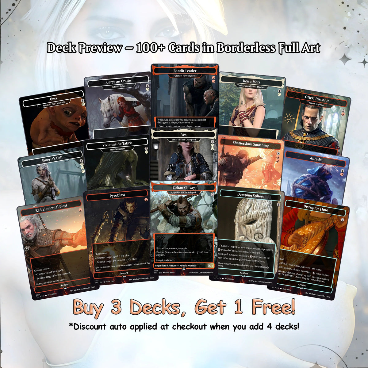The Witcher Commander cEDH Deck - The Witcher Commander Magic Commander - CardHaven Deck with 160+ Unique Cards - Cust