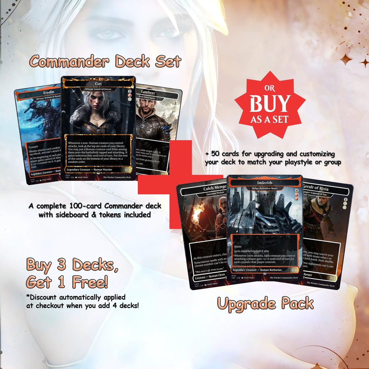 The Witcher Commander cEDH Deck - The Witcher Commander Magic Commander - CardHaven Deck with 160+ Unique Cards - Cust