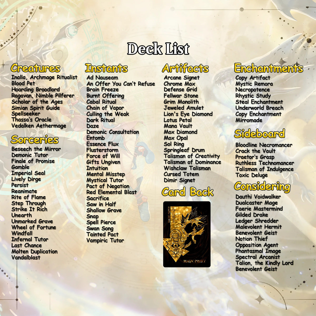 Yu-Gi-Oh! cEDH Deck - Yu-Gi-Oh Magic Commander - CardHaven Deck with 150+ Unique Cards - Custom Cards MTG Proxy for Ca